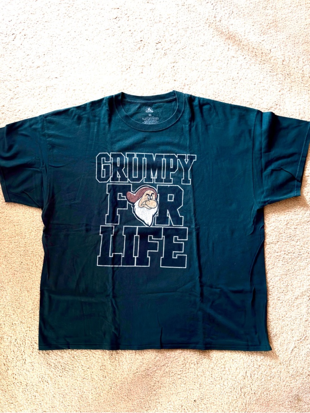 Disney Grumpy For Life T Shirt Mens 3XL Black Snow White Graphic Tee